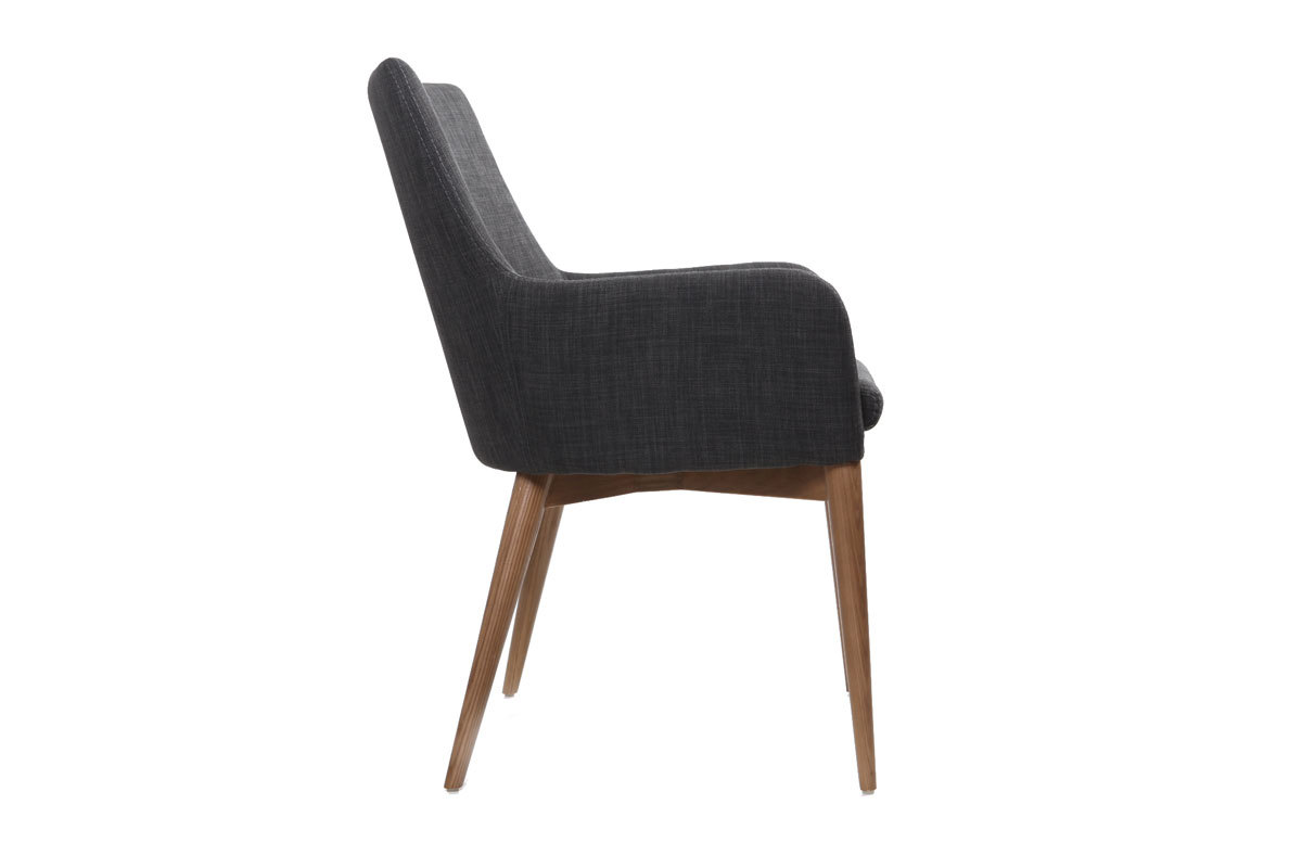 Set di 2 sedie design poliestere grigio antracite SHANA