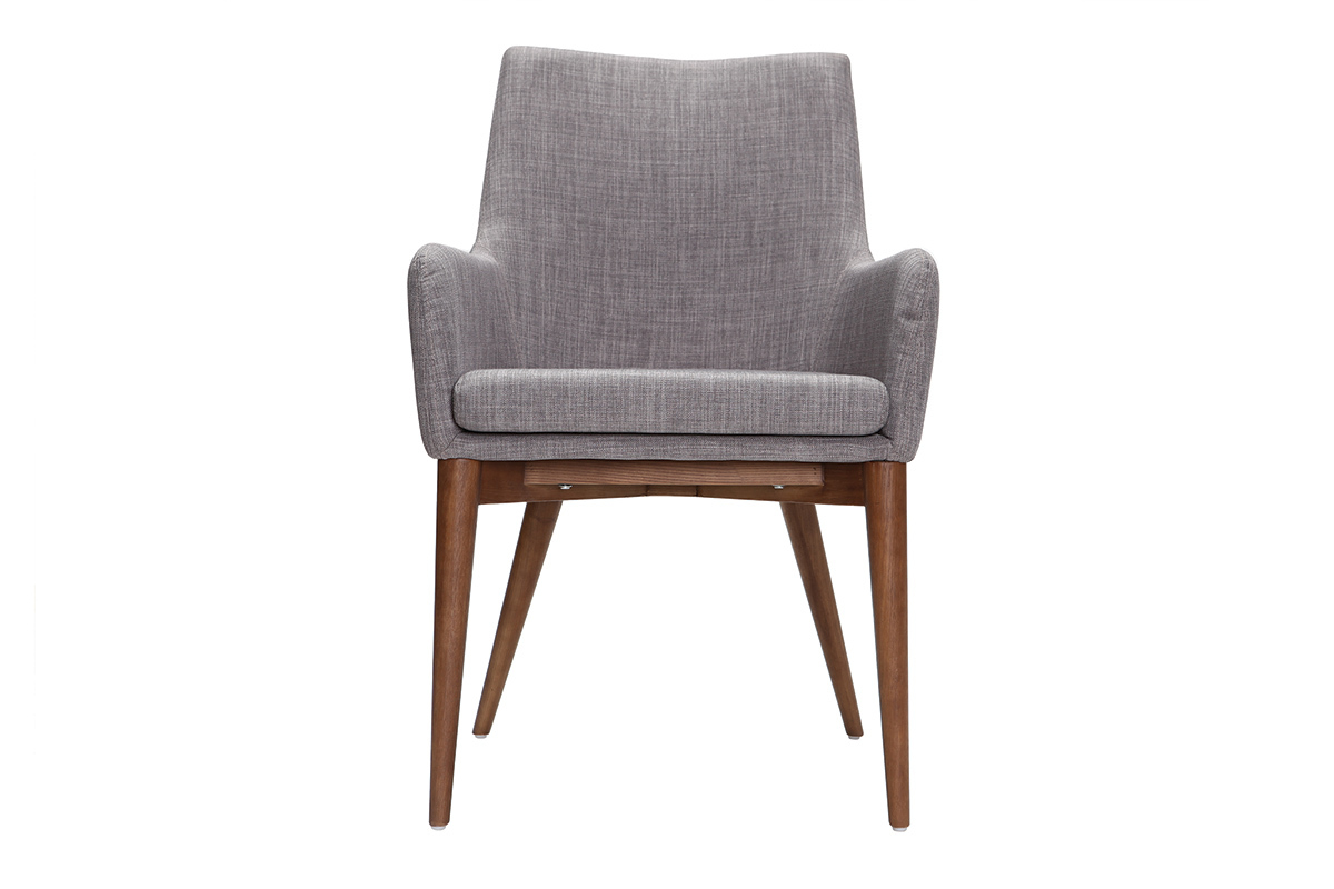 Set di 2 sedie design poliestere grigio chiaro SHANA