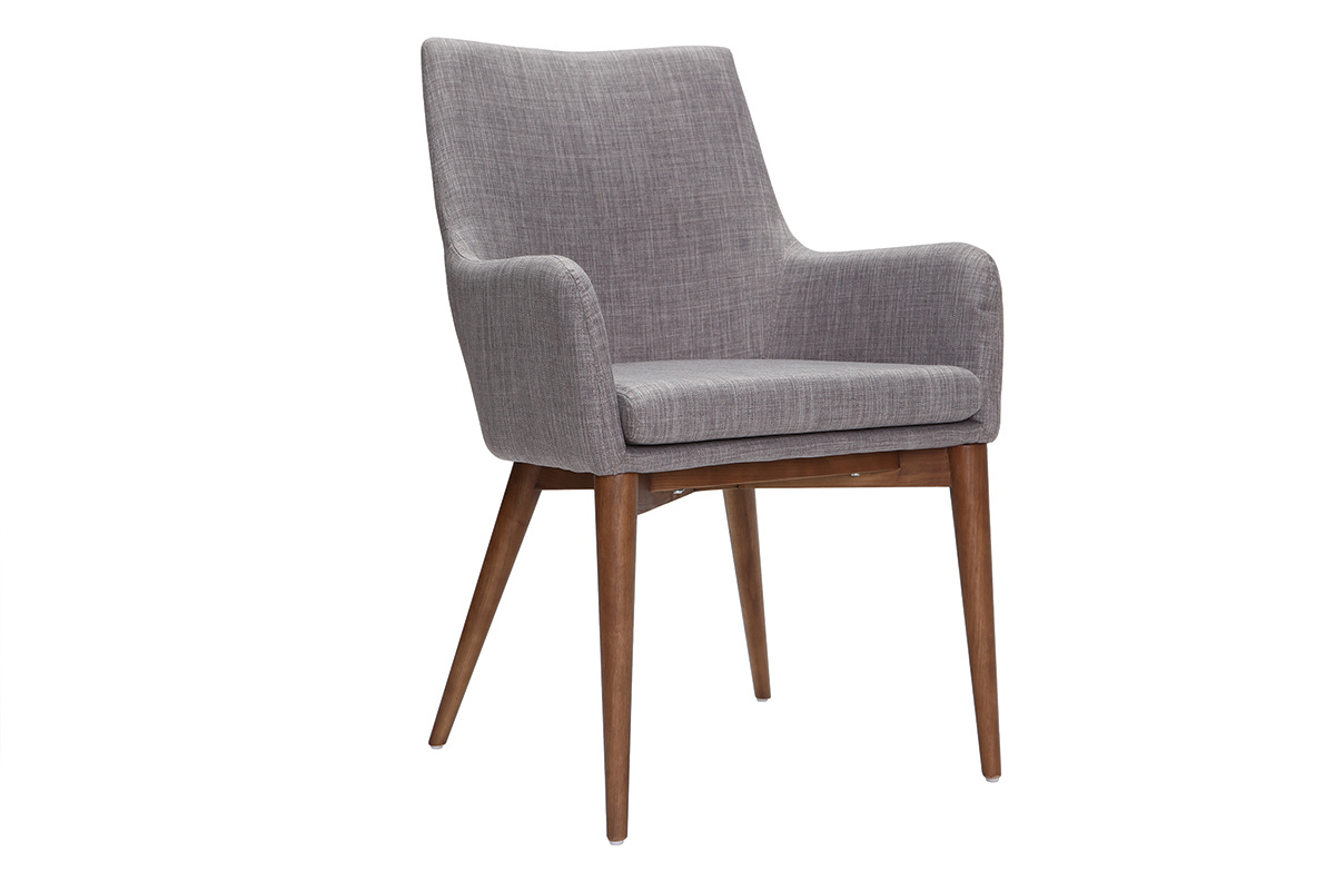 Set di 2 sedie design poliestere grigio chiaro SHANA