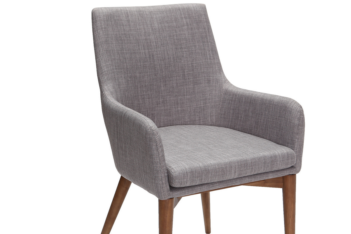 Set di 2 sedie design poliestere grigio chiaro SHANA