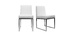 Set di 2 sedie design poliuretano bianco e acciaio cromato JUNIA