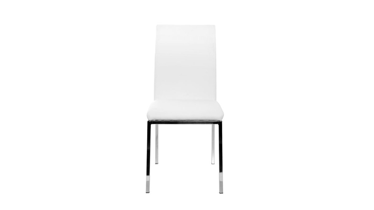 Set di 2 sedie design poliuretano bianco SIMEA