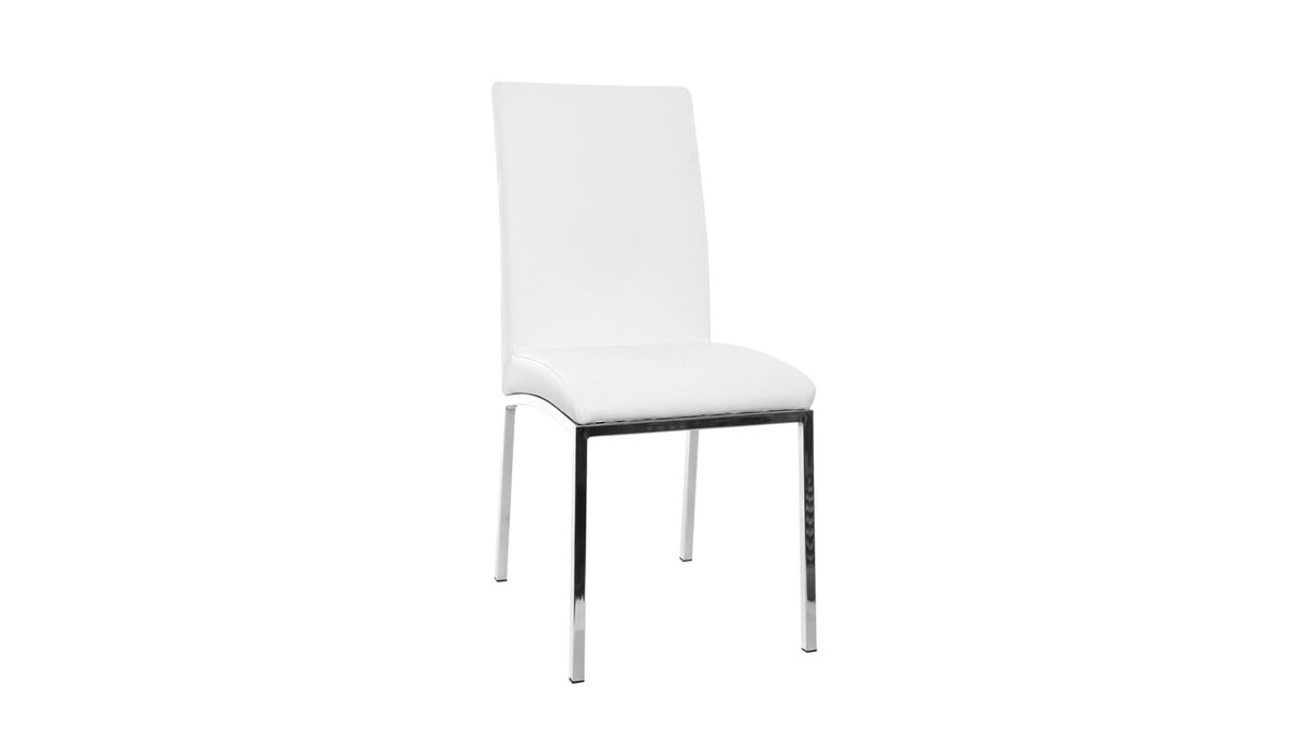 Set di 2 sedie design poliuretano bianco SIMEA