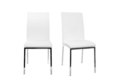Set di 2 sedie design poliuretano bianco SIMEA
