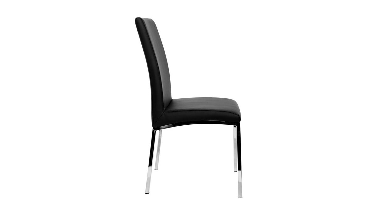 Set di 2 sedie design poliuretano nero SIMEA
