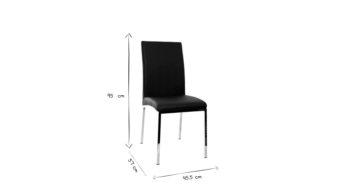 Set di 2 sedie design poliuretano nero SIMEA