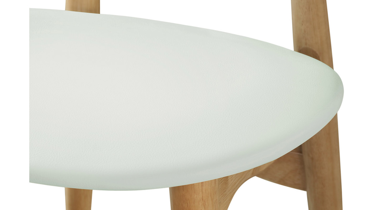 Set di 2 sedie in legno chiaro e bianco WALFORD