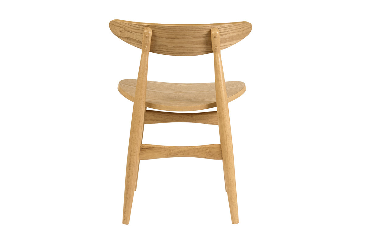 Set di 2 sedie in legno chiaro e bianco WALFORD