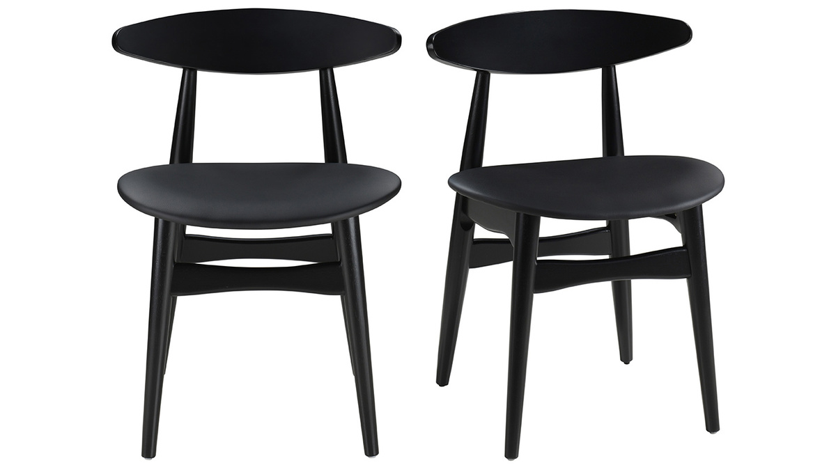 Set di 2 sedie in legno nero WALFORD