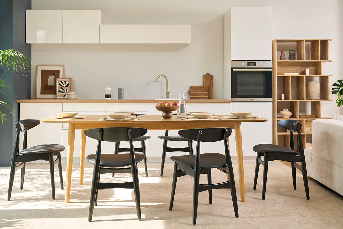Set di 2 sedie in legno nero WALFORD