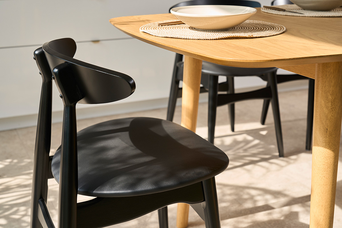Set di 2 sedie in legno nero WALFORD