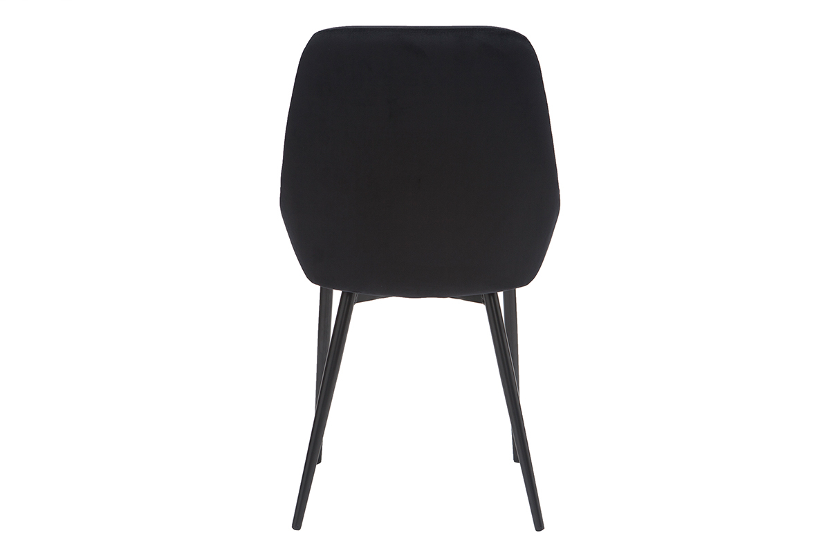 Set di 2 sedie in velluto nero HOLO
