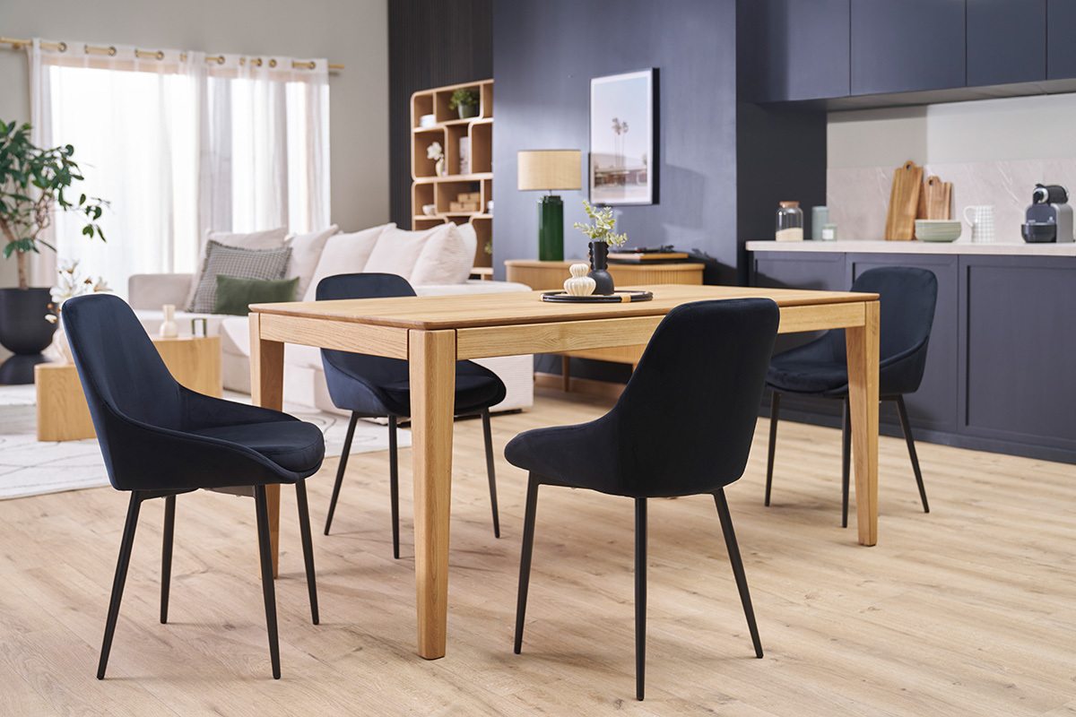 Set di 2 sedie in velluto nero HOLO