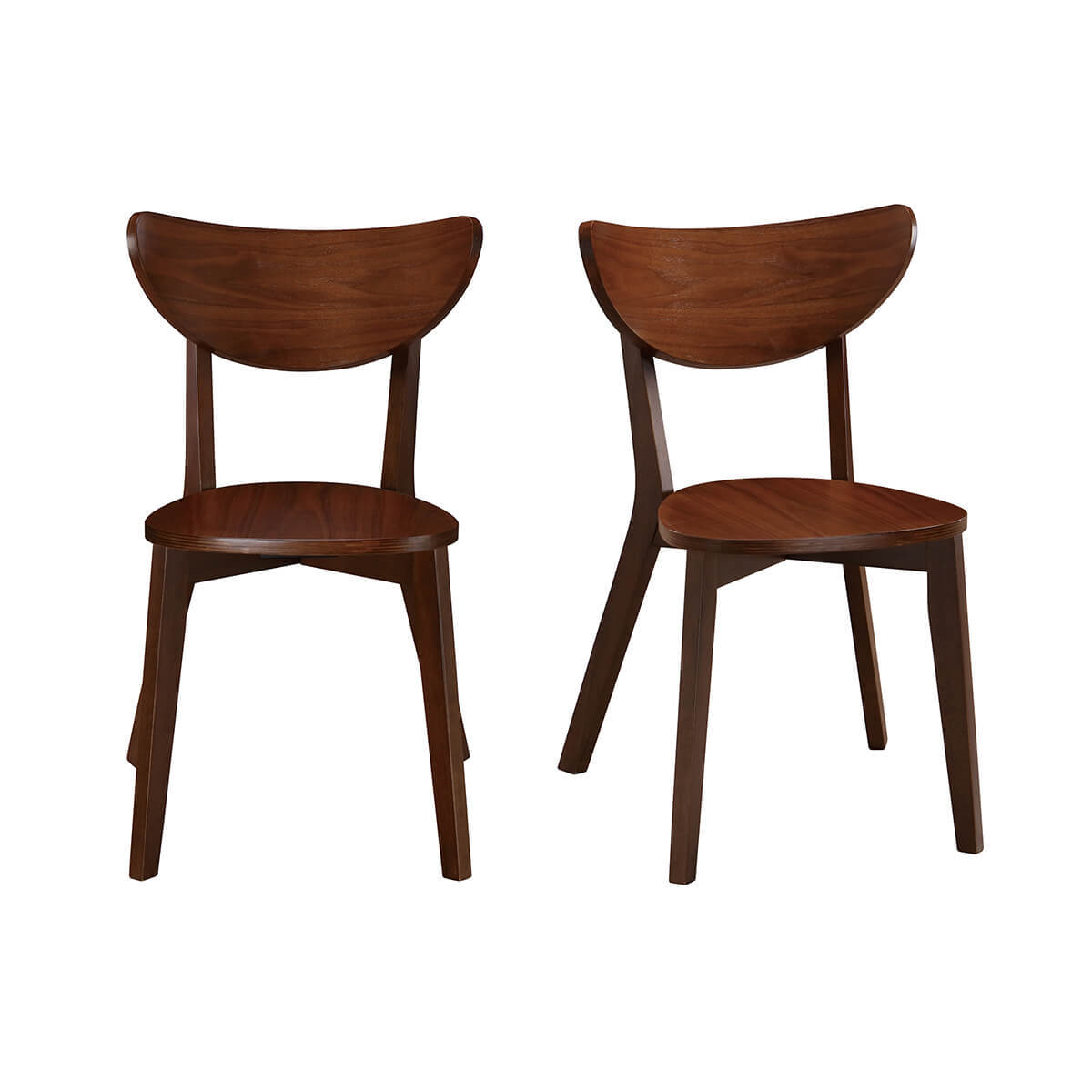Set di 2 sedie noce LEENA
