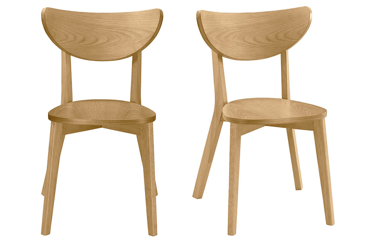Set di 2 sedie quercia LEENA