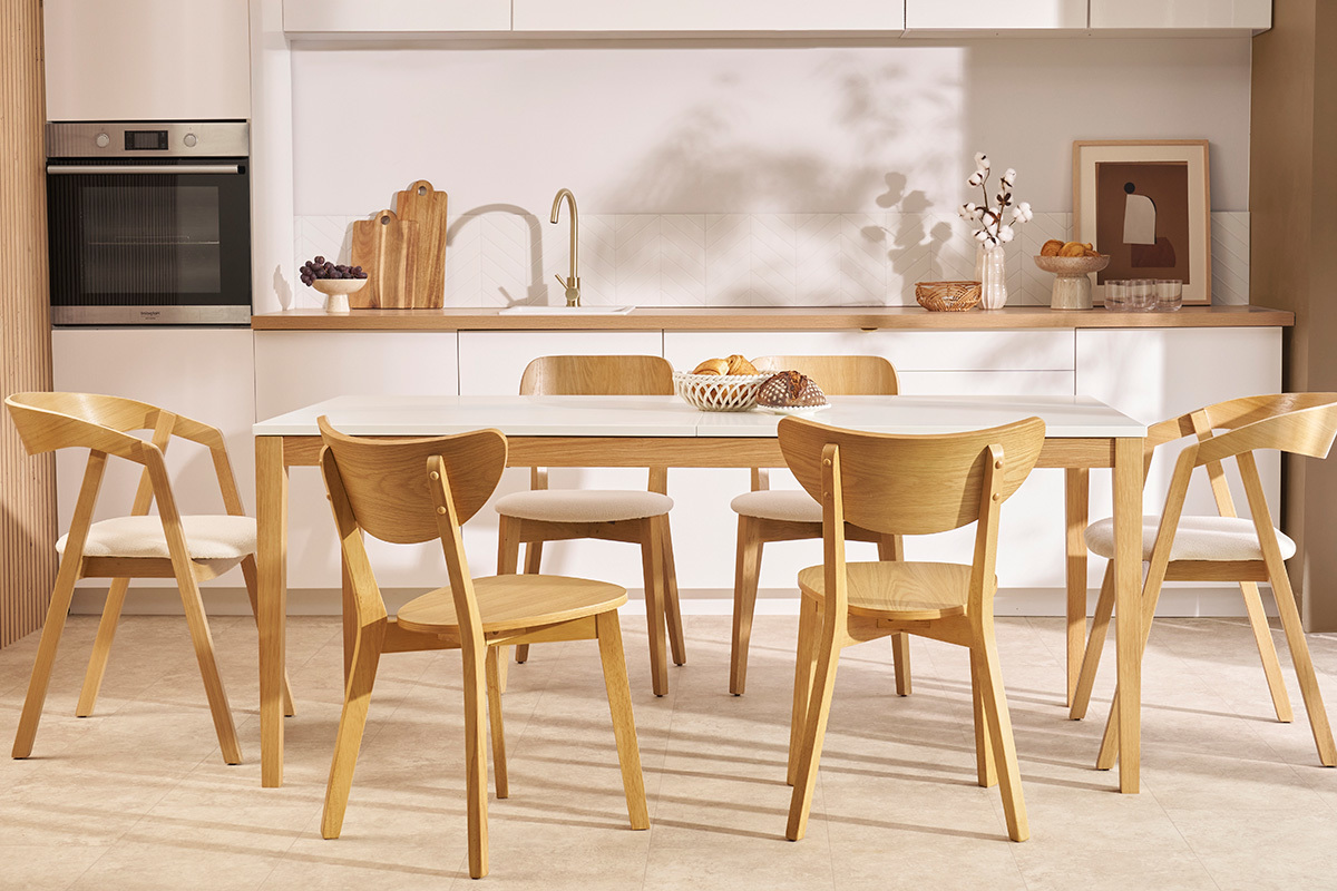 Set di 2 sedie quercia LEENA