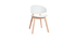 Set di 2 sedie scandinave bianche e legno chiaro BLOEM