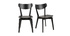 Set di 2 sedie scandinave legno nero BAKI