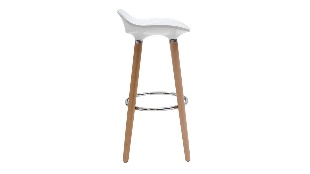 Set di 2 sgabelli da bar bianco in stile scandinavo GILDA