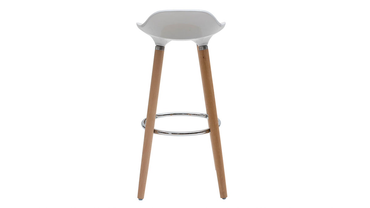 Set di 2 sgabelli da bar bianco in stile scandinavo GILDA