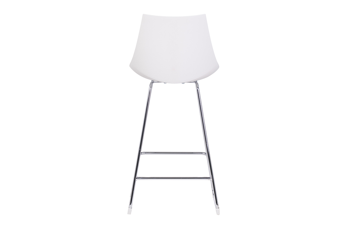 Set di 2 sgabelli da bar design bianchi 65 cm JUNE