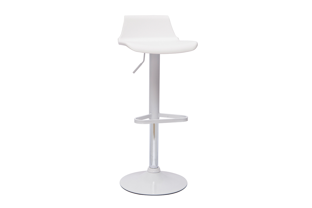Set di 2 sgabelli da bar design bianchi KRONOS