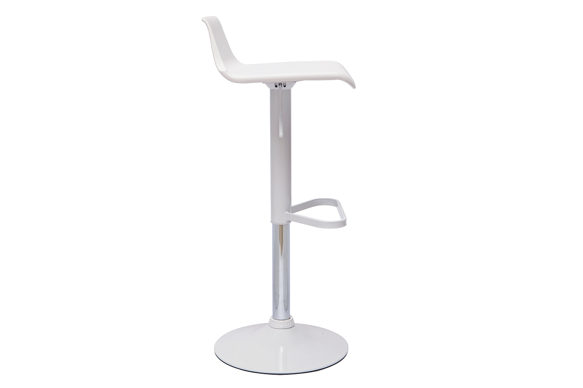 Set di 2 sgabelli da bar design bianchi KRONOS