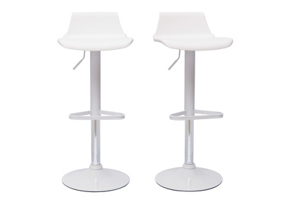 Set di 2 sgabelli da bar design bianchi KRONOS - Set di 2 sgabelli da bar design bianchi KRONOS