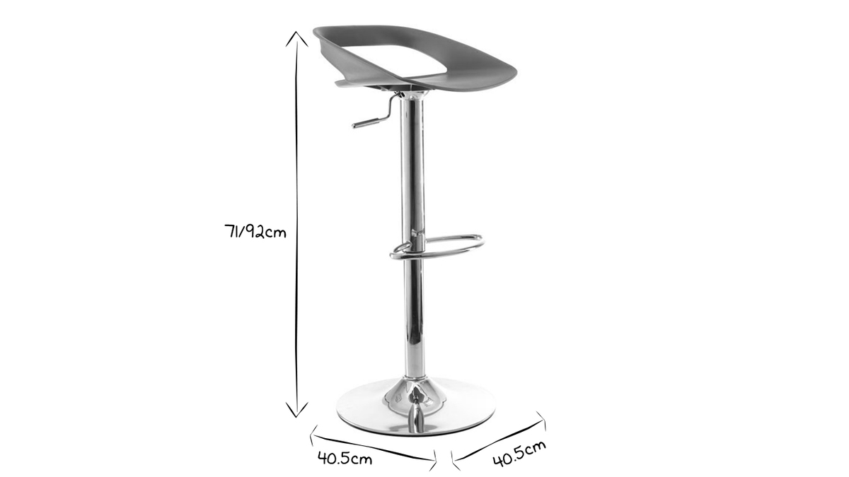 Set di 2 sgabelli da bar design bianchi PHENIX