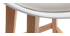 Set di 2 sgabelli da bar design bianco e legno 65cm PAULINE