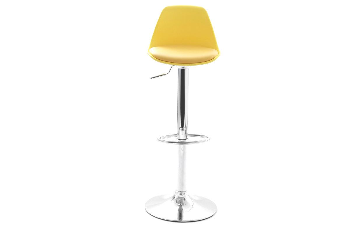 Set di 2 sgabelli da bar design colore giallo STEEVY