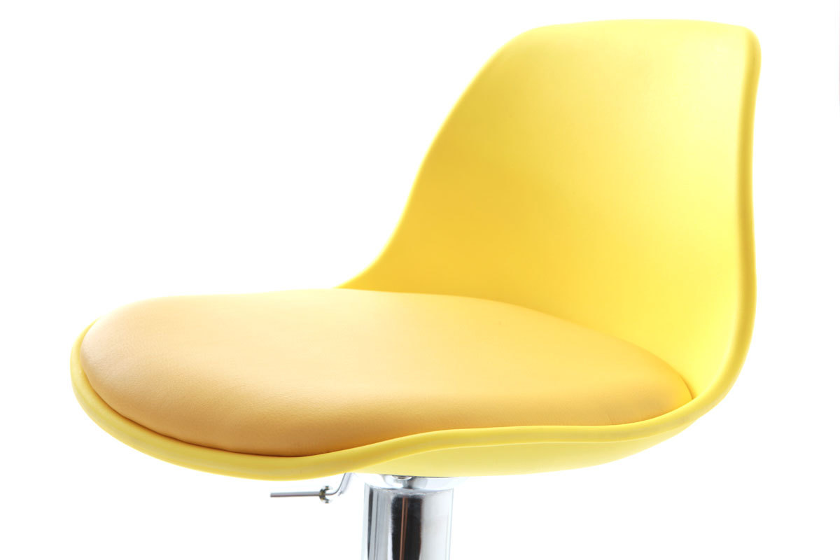 Set di 2 sgabelli da bar design colore giallo STEEVY