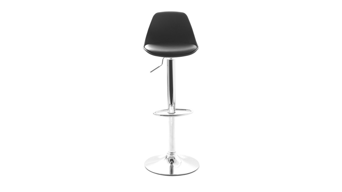 Set di 2 sgabelli da bar design colore nero STEEVY