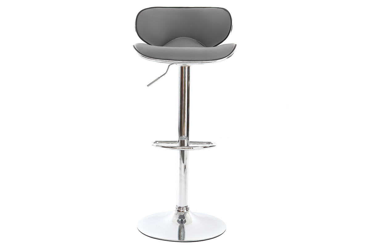 Set di 2 sgabelli da bar design grigio PEGASE
