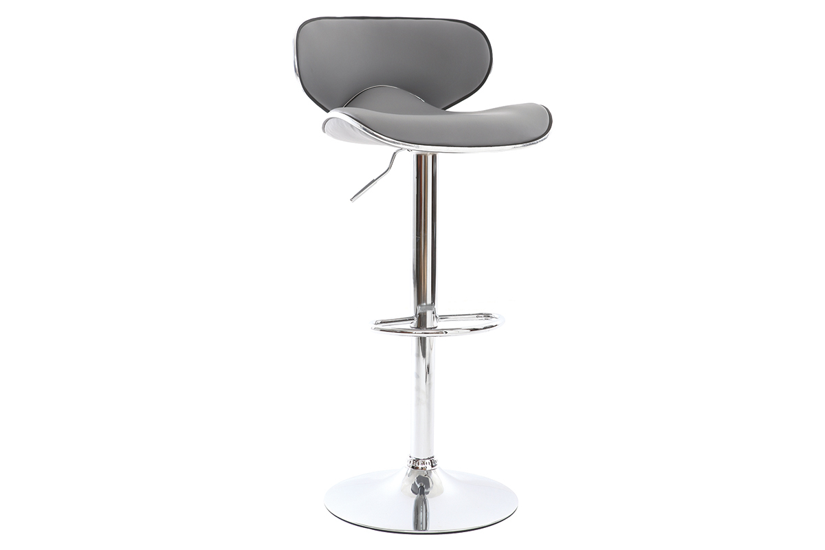 Set di 2 sgabelli da bar design grigio PEGASE