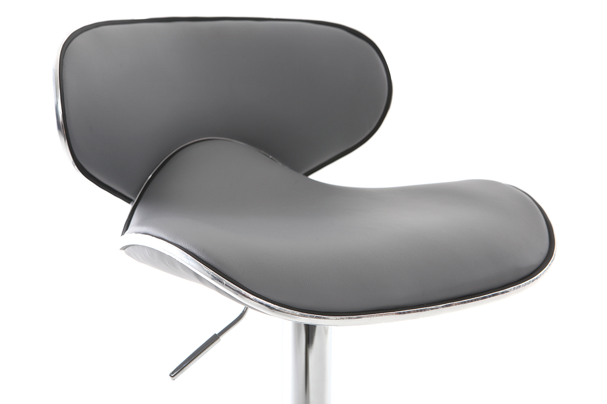 Set di 2 sgabelli da bar design grigio PEGASE