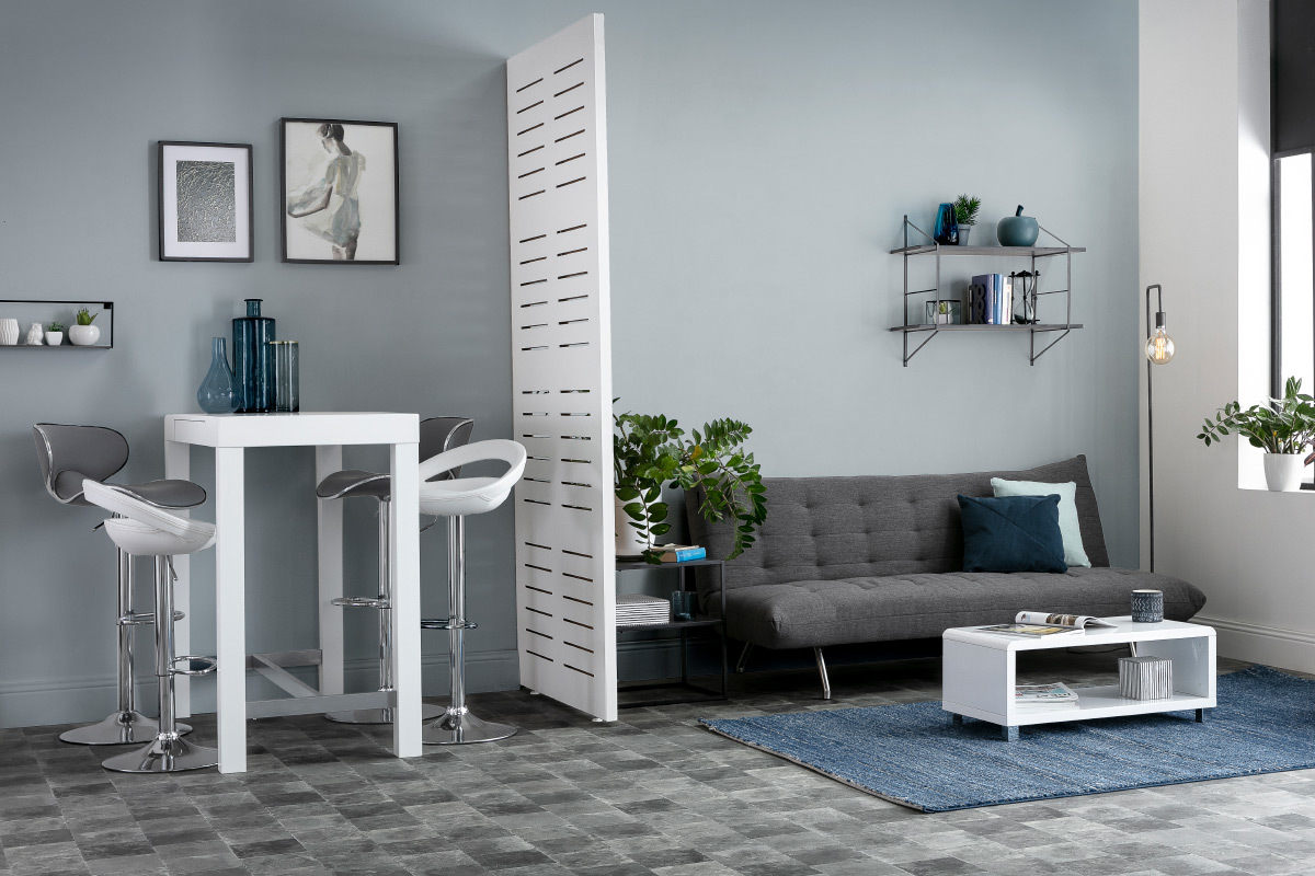 Set di 2 sgabelli da bar design grigio PEGASE