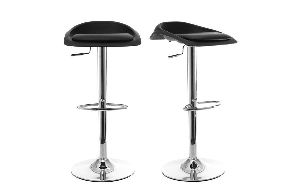 Set di 2 sgabelli da bar design nero SYRIUS