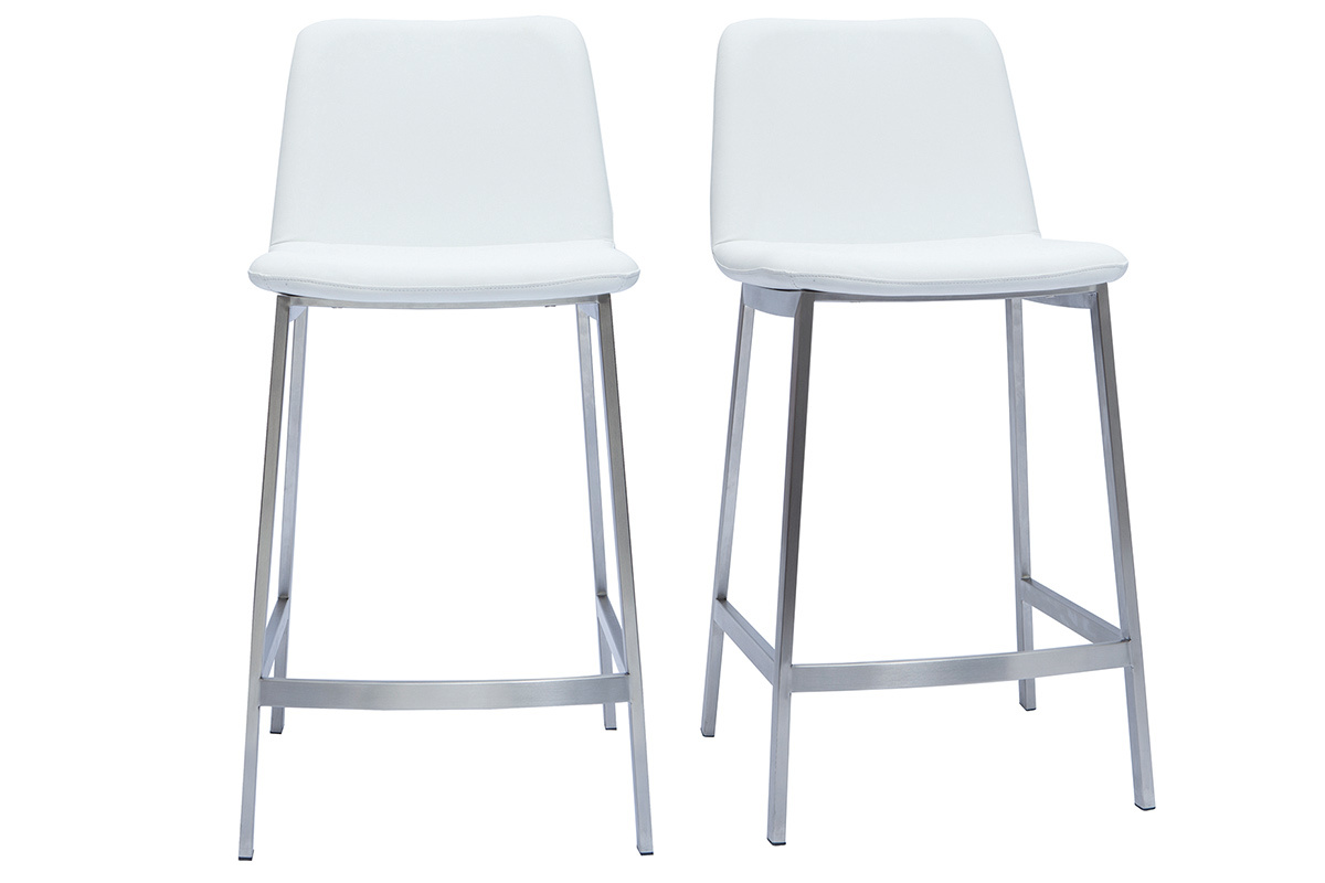 Set di 2 sgabelli da bar PU nero 66 cm ARSENE