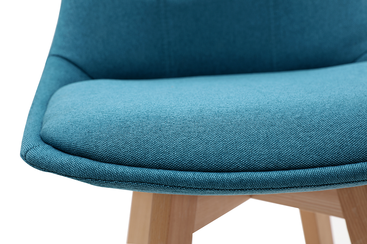 Set di 2 sgabelli da bar scandinavi blu anatra 65 cm MATILDE