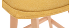 Set di 2 sgabelli da bar scandinavi effetto velluto giallo senape 65 cm MATILDE
