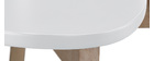 Set di 2 sgabelli da bar scandinavo bianco e legno 65cm LEENA