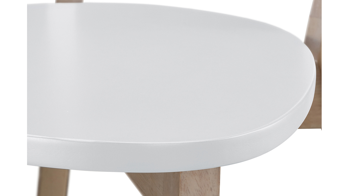 Set di 2 sgabelli da bar scandinavo bianco e legno 65cm LEENA