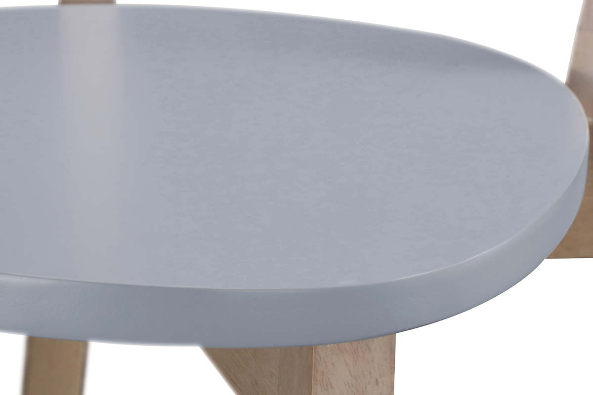 Set di 2 sgabelli da bar scandinavo grigio e legno 65cm LEENA