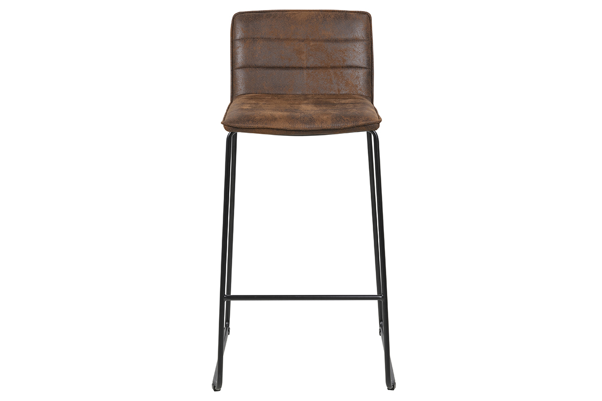 Set di 2 sgabelli da bar vintage marrone CLINT