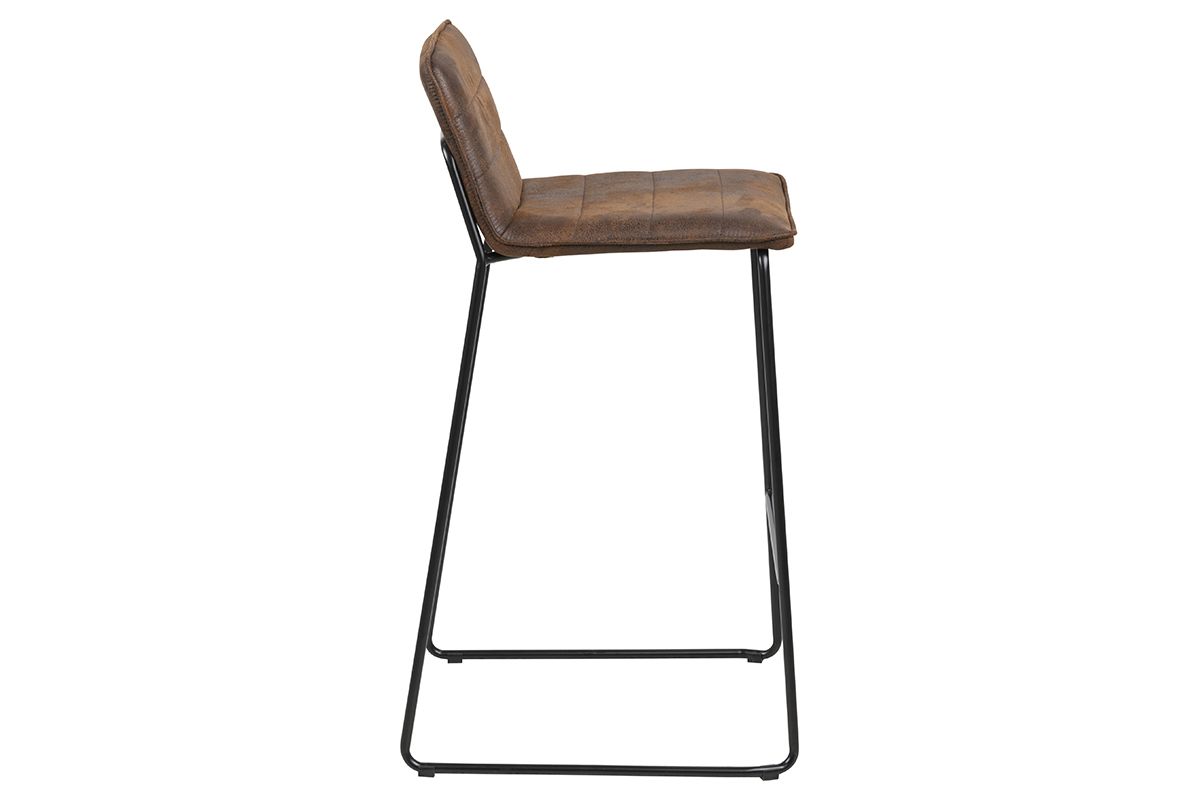 Set di 2 sgabelli da bar vintage marrone CLINT