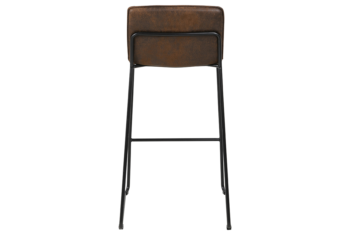 Set di 2 sgabelli da bar vintage marrone CLINT