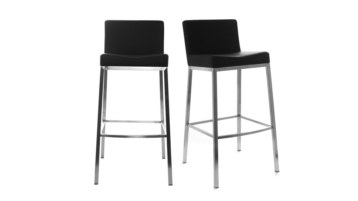 Set di 2 sgabelli design nero Epsilon