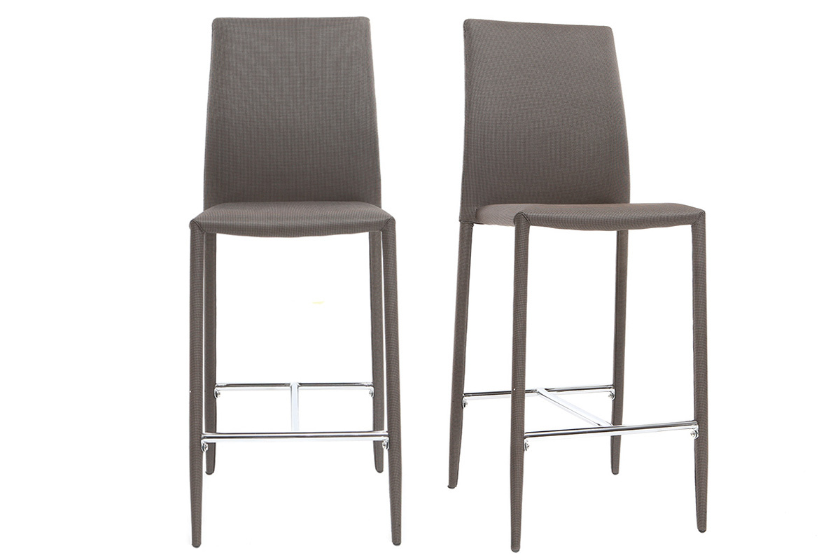 Set di 2 sgabelli / sedie da bar design beige / talpa TALOS