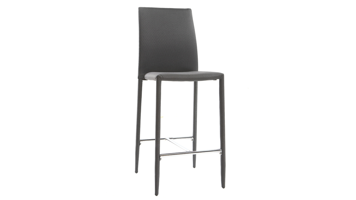 Set di 2 sgabelli / sedie da bar design grigio antracite TALOS